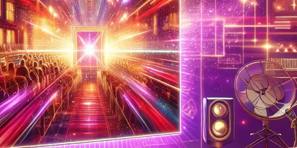 A modern living room with a high-definition TV, cozy furniture, and vibrant visuals suggesting immersive adult entertainment.