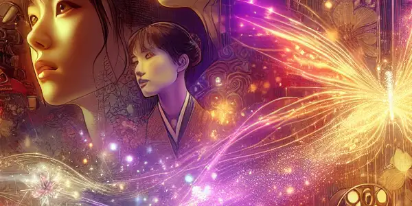 A vibrant cinematic scene depicting diverse characters in an intimate setting, symbolizing passion and innovation in adult film.